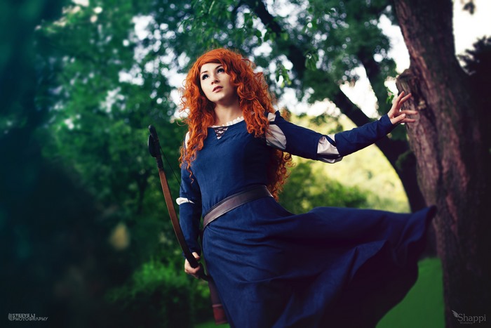 Merida from Brave with bow and arrow