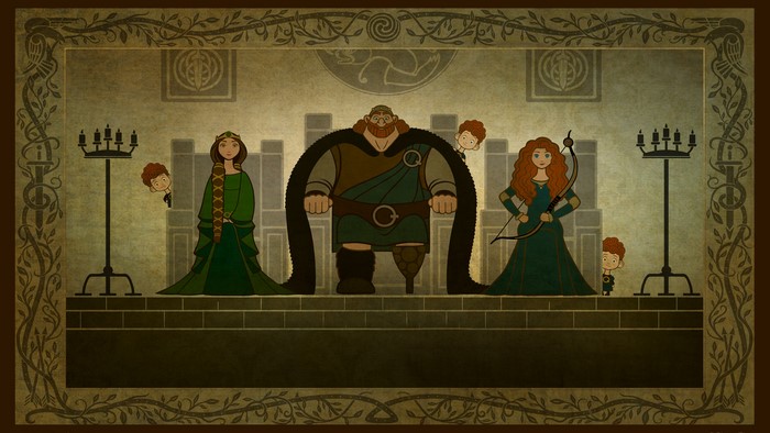 Merida from Brave with her family