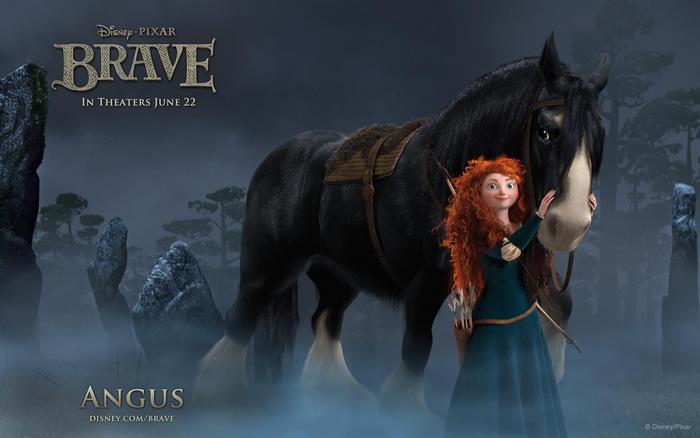 Merida and Angus from Disney Pixar Brave