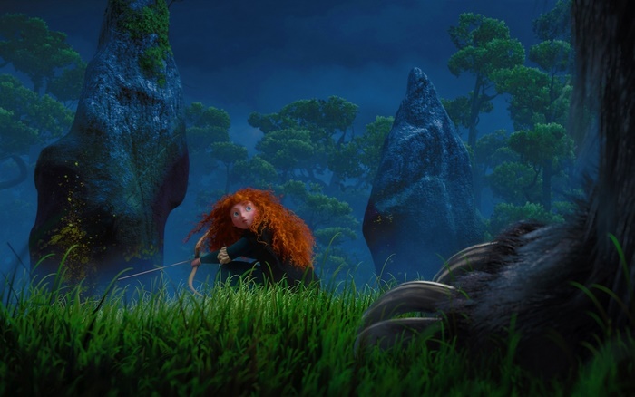 Merida from Brave in a forest