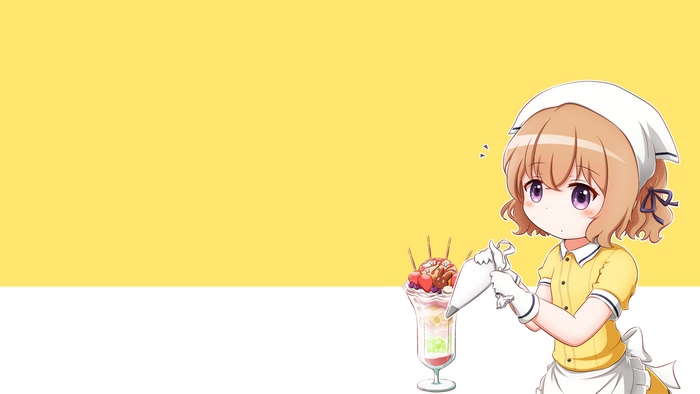 Mafuyu Hoshikawa making a parfait