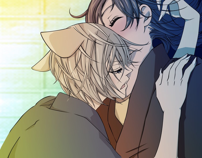 Tender Embrace Between Tomoe and Another Character