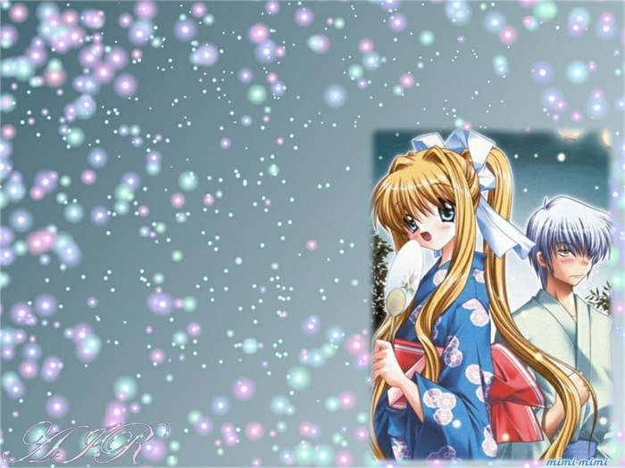 Yukito Kunisaki and girl in yukata