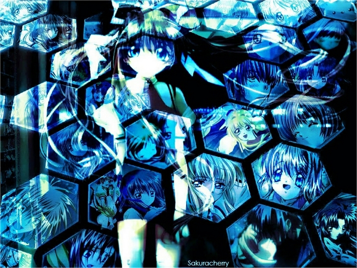 Anime girl collage