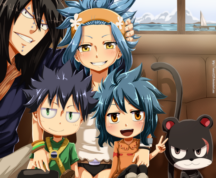 Levy McGarden and family from Fairy Tail