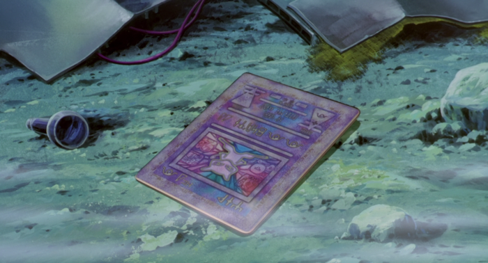 Mew Pokémon card on the ground