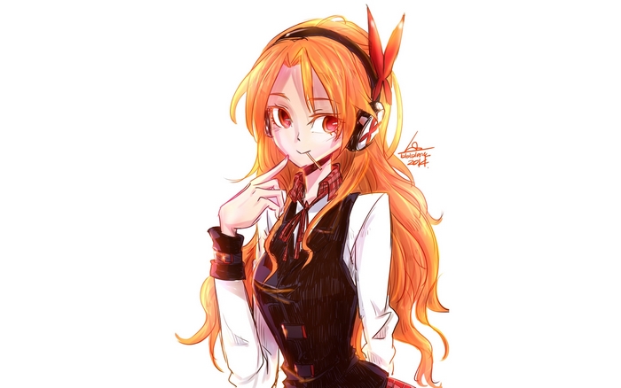 Chelsea from Akame Ga Kill! with headphones