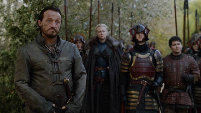 Bronn and soldiers from Game of Thrones