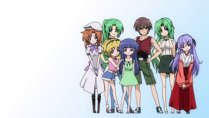 Group of anime characters from Higurashi: When They Cry