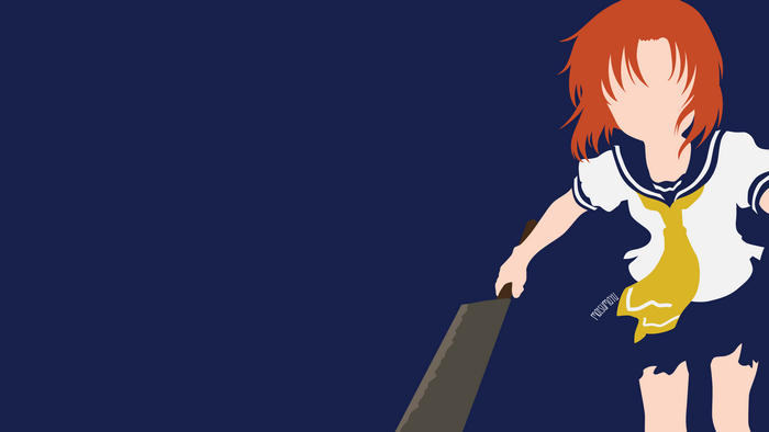 Rena Ryugu from Higurashi: When They Cry with a cleaver