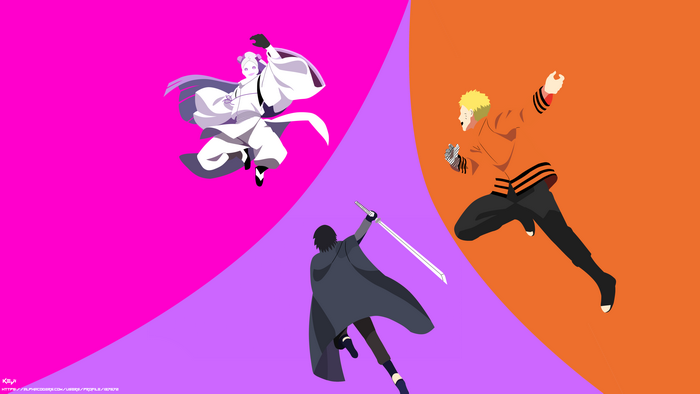 Momoshiki Otsutsuki, Naruto, and Sasuke