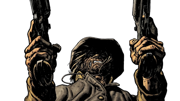 Jonah Hex holding two guns