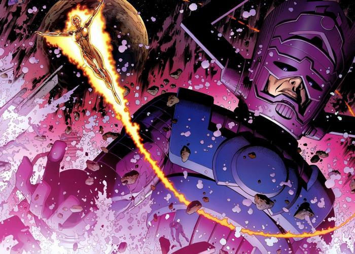 Galactus and Firestar in Space