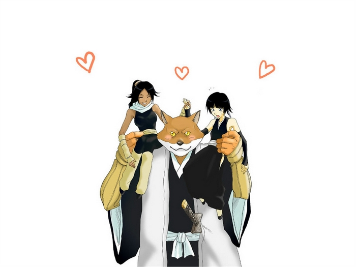 Sajin Komamura with two women