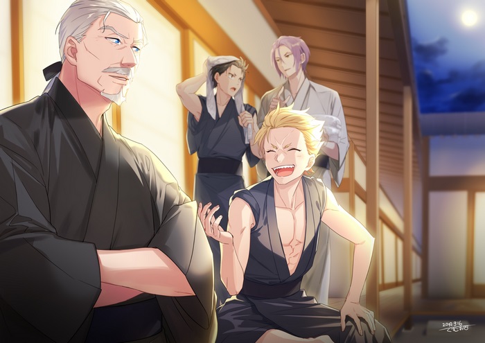 Julius Juukulius and friends in yukatas