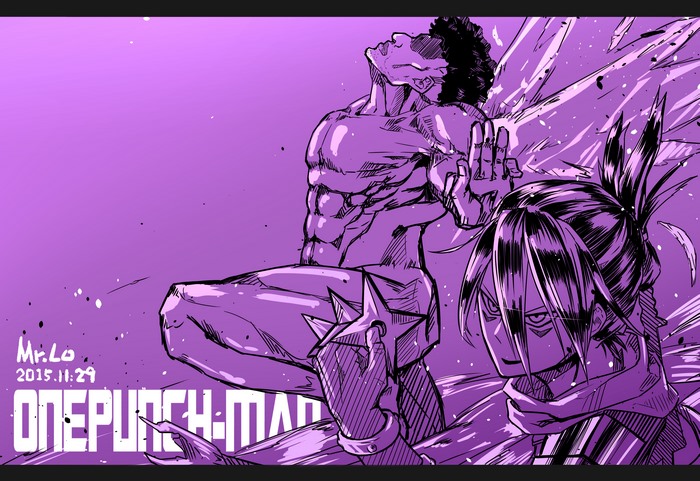 Sonic and Armored Giant from One-Punch Man