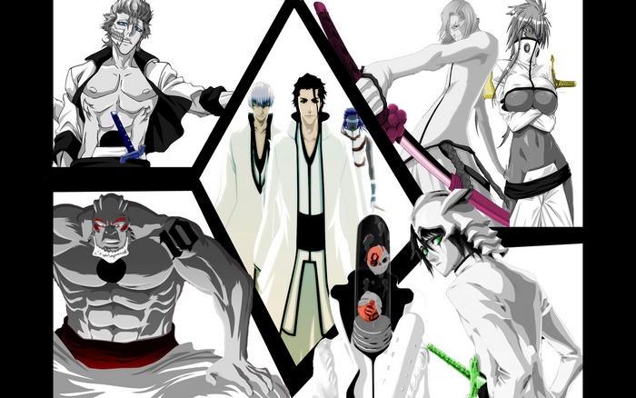 Bleach Espada characters in a collage