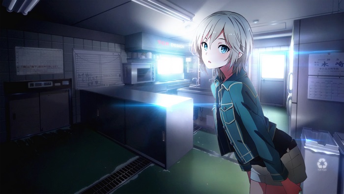 Anastasia from Idolm@ster in a kitchen