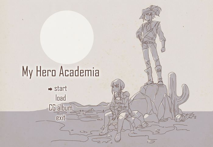 My Hero Academia desert menu with characters