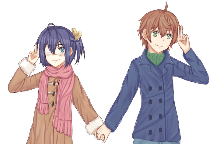 Yūta Togashi and Rikka Takanashi holding hands