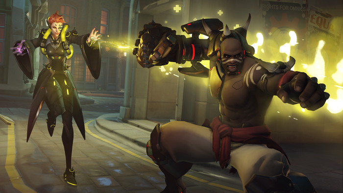 Moira and Doomfist from Overwatch