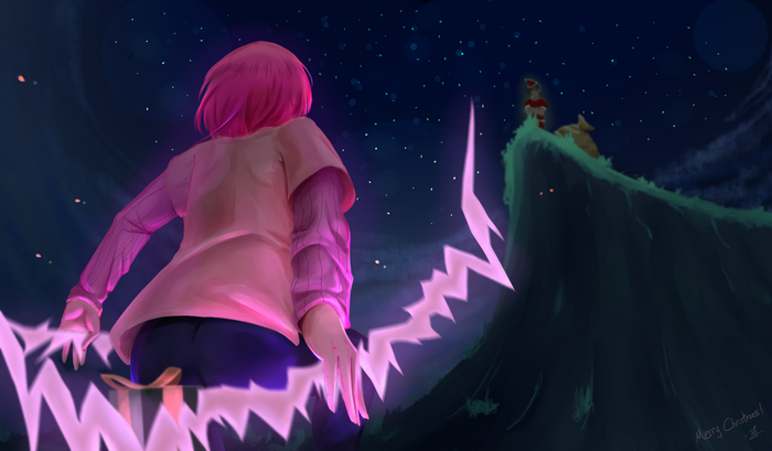 Gowther from The Seven Deadly Sins on a cliff