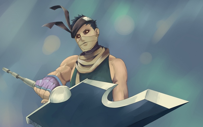 Zabuza Momochi from Naruto holding a large sword