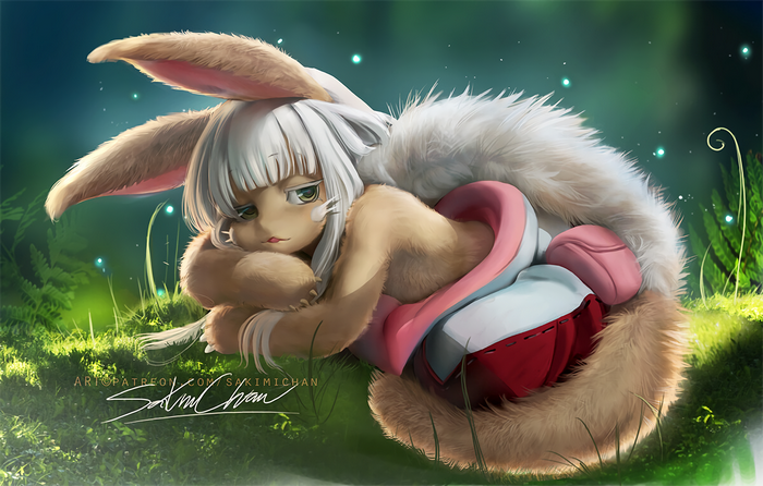 Nanachi from Made in Abyss in a forest