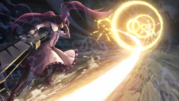 Mine from Akame Ga Kill! firing weapon
