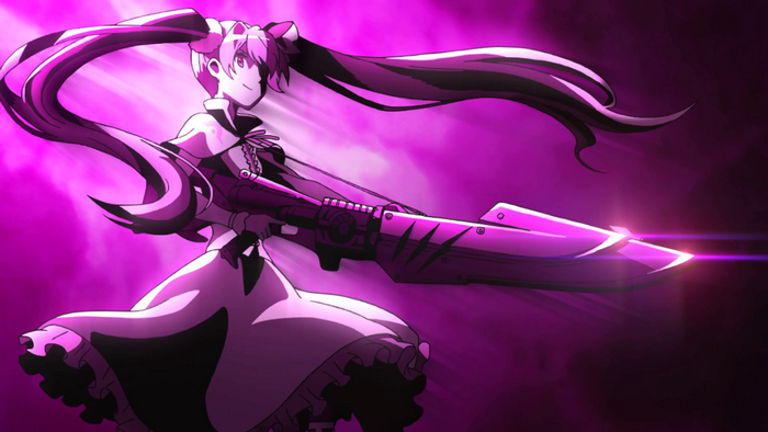 Mine from Akame Ga Kill! holding a rifle