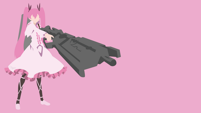 Mine from Akame Ga Kill! holding a large rifle