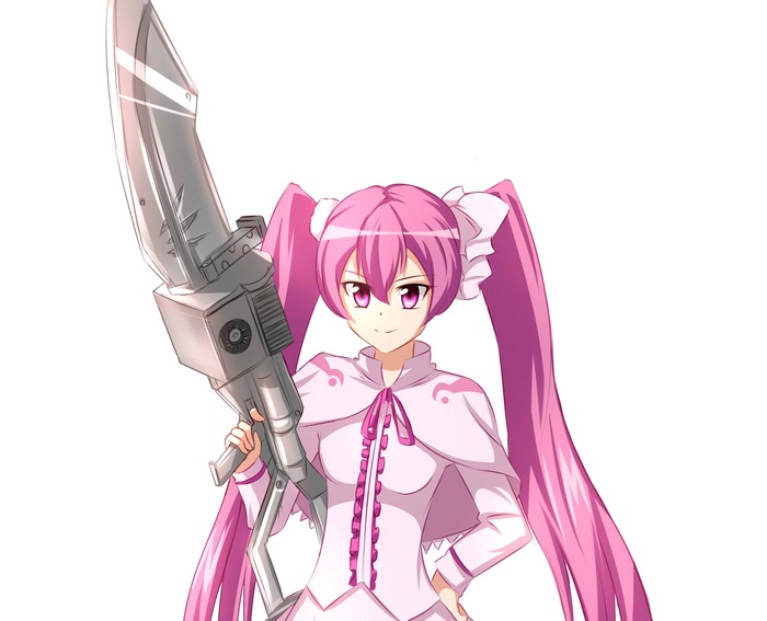 Mine from Akame Ga Kill! holding a large weapon