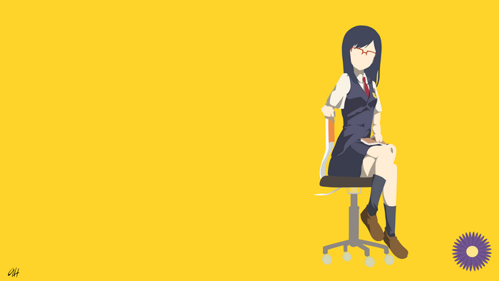 Chiriko Tsurumi sitting on a chair