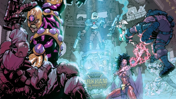 Mr. Freeze and villains in Arkham Special Prisoner facility
