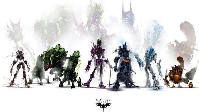 Gotham Gears characters including Batman, Joker, and Mr. Freeze