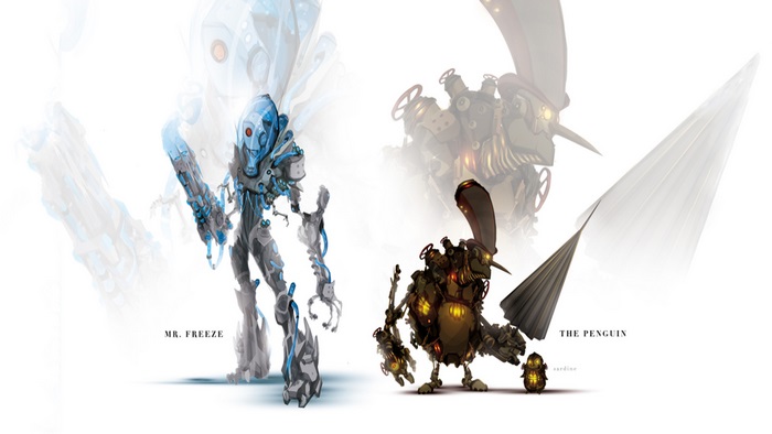 Mr. Freeze and The Penguin concept art