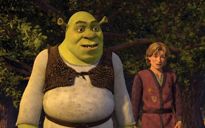 Shrek and Prince Charming from Shrek