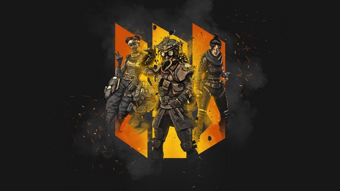 Bloodhound, Lifeline, and Wraith from Apex Legends