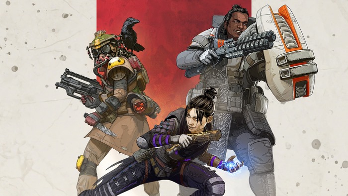 Bloodhound, Wraith, and Gibraltar from Apex Legends