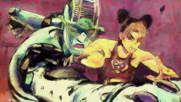 Jolyne Cujoh and Stone Free from JoJo's Bizarre Adventure