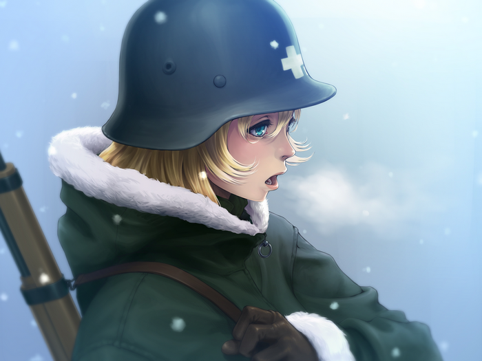 Yuuri from Girls Last Tour in winter