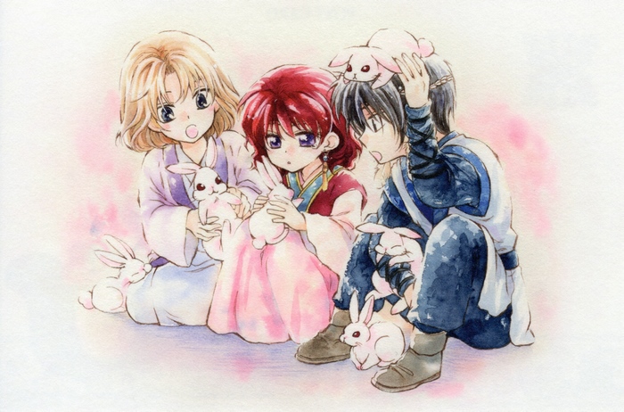 Yona of the Dawn characters with rabbits