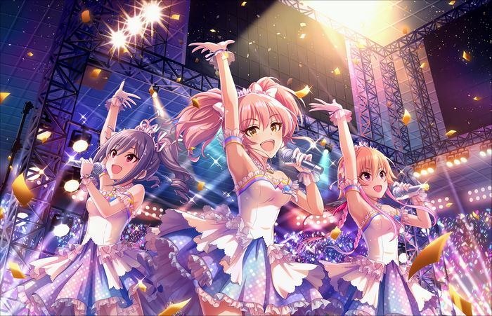 Ranko Kanzaki and idols performing on stage