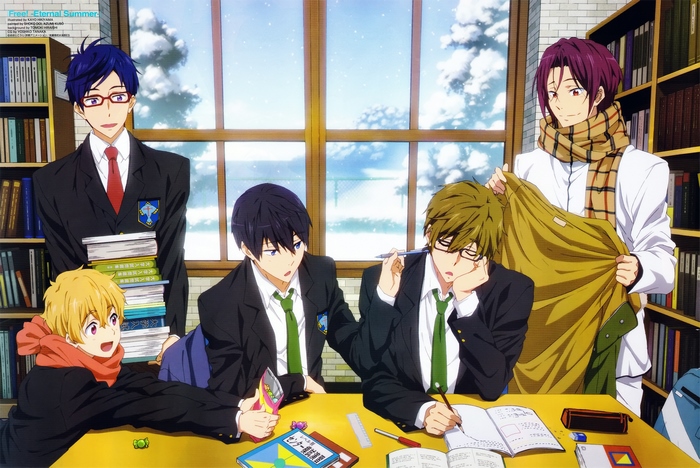 Free! Eternal Summer characters in library