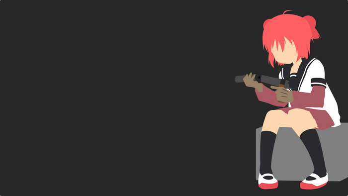 Akari Akaza with a gun