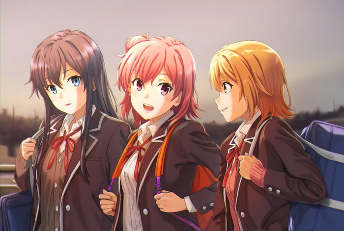 Iroha Isshiki and friends in school uniforms