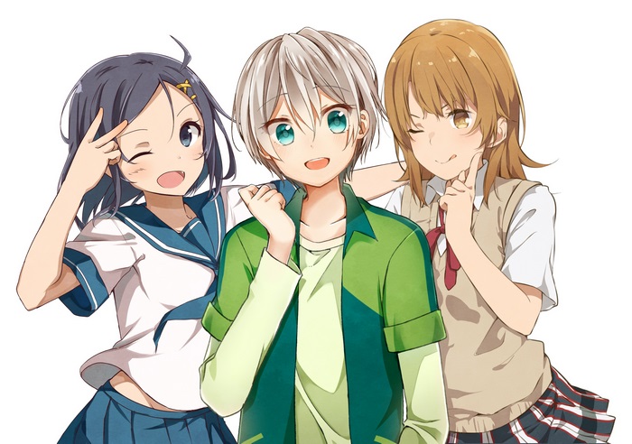 Iroha Isshiki and Two Cheerful Anime Students