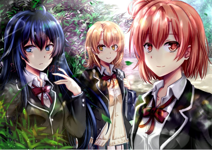 Iroha Isshiki and friends in school uniforms