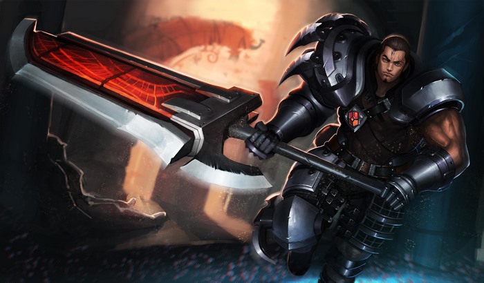 Darius from League of Legends with a large axe
