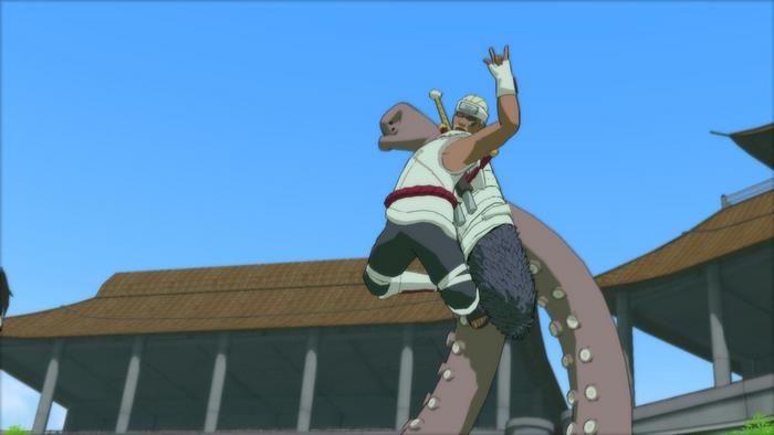 Killer Bee from Naruto fighting with a tentacle
